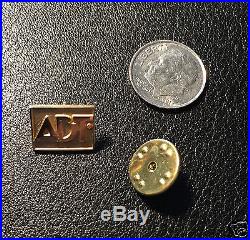 10 Karat Gold Official ADT Lapel Pin / Tie Clip