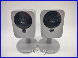 (2) BLUE SCE2r0-29 Outdoor Security Camera ADT With 3 Batteries & Charger Gray