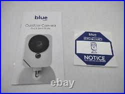 (2) BLUE SCE2r0-29 Outdoor Security Camera ADT With 3 Batteries & Charger Gray