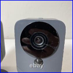 (2) BLUE SCE2r0-29 Outdoor Security Camera ADT with chargers and battery Gray