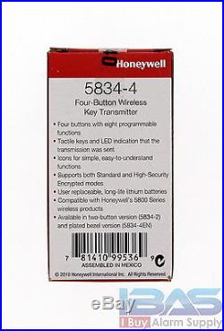 3 Honeywell Ademco ADT 5834-4 Alarm Security System Wireless Remote Control Key