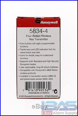 5 Honeywell Ademco ADT 5834-4 Alarm Security System Wireless Remote Control Key