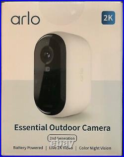 6 Arlo Essential In/ Outdoor Wireless Security 2nd Gen Spotlight Camera Sealed