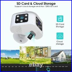 8MP Dual lens Wifi IP Camera 180° Ultra Wide View Angle Panoramic CCTV SmartCam