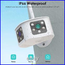 8MP Dual lens Wifi IP Camera 180° Ultra Wide View Angle Panoramic CCTV SmartCam