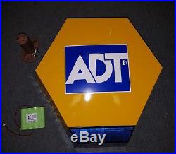 ADT Dummy Alarm Bell Box Battery & Solar Panel Flashing LED's