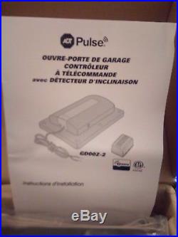 ADT PULSE GD00Z-2 Garage Door Opener REMOTE COMMAND CONTROLLER with TILT SENSOR