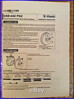 ADT Visonic GSD 442 PG2 Wireless CO2 Gas Detector (868-0000) ID-220-2770 RefM1