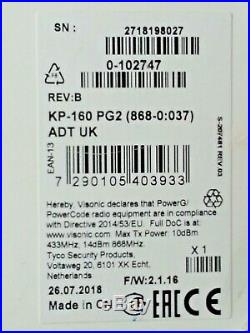 ADT Visonic KP 160 PG2 Remote Alarm Keypad (868-0037) ID374-0166