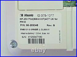 ADT Visonic KP 250 PG2 Wireless Alarm Keypad withProx (868-0037) ID-375-1077