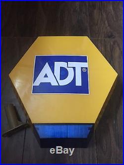 Adt Alarm Bell Box Dummy With Flashing LEDs And Battery. Solar Panel