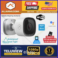 Alarm.com Outdoor 1080p Wi-Fi Camera ADC-V723 Security Camera, HDR, Smart Alerts