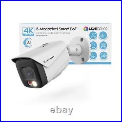 Amcrest 4K IP PoE AI Camera UltraHD 8MP Security Outdoor Camera, FOV 129°, 49