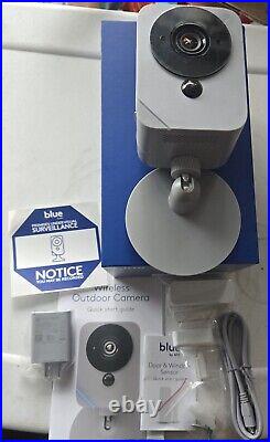 BLUE ADT SCE2R0-29-PG Wireless Outdoor Surveil. Security Camera Pearl Gray