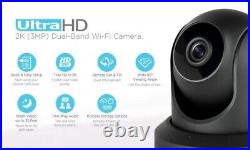 Black AmCrest UltraHD 2K 3MP WiFi Video Security Baby IP Camera 859084006282