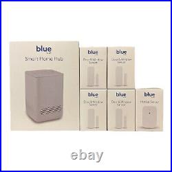 Blue 8pc Home Security System Smart Hub, 4 Door/Window Sensors, Motion Sensor