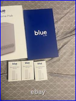 Blue ADT Outdoor Security Camera SCE2R0-29 3 sensor Smart Home Hub no power cord