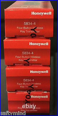 Brand New 4 Honeywell 5834-4 wireless remote Keyfob for any Lynx panels