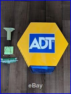 Brand New ADT Dummy Alarm System Flashing Box With Battery & Solar Power Pack