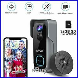 Doorbell Camera Video Doorbell Waterproof/1080P HD/32GB Micro SD Card/Night Visi
