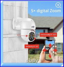 Hiseeu 2K 3MP PTZ Security Camera Outdoor, WiFi Camera