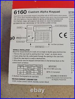 Honeywell 6160 Custom Alpha Integrated Keyboard/Transceiver White New