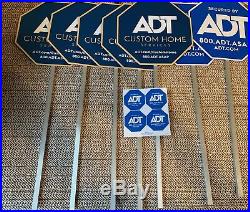 New 7 Adt Security Alarm Yard Signs & 4 Stickers/decals Waterproof