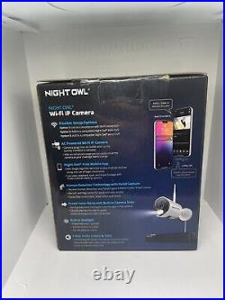 Night Owl WM-CAM-WNP2LBU 1080p HD Wi-Fi IP Built-In Spotlight Camera White