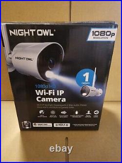 Night Owl WM-CAM-WNP2LBU 1080p HD Wi-Fi IP Built-In Spotlight Camera White NEW