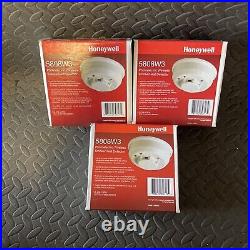 QTY 3 Brand New Honeywell 5808W3 Wireless Smoke Heat Detector, Battery
