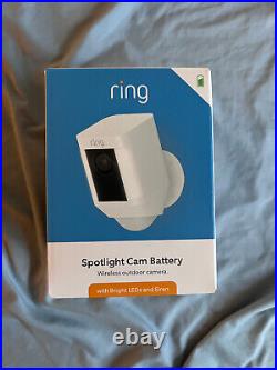 Ring Spotlight Cam Battery HD Security Camera W Renewed Solar Two-Way Talk Siren