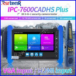 Rsrteng 7 8K IP Camera Tester IPC-7600CADHS Plus CVI TVI SDI AHD HDMI VGA POE