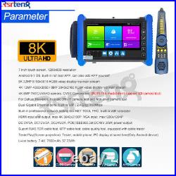 Rsrteng 7 8K Security Camera Tester 4K CCTV Monitor HD CVI TVI AHD POE VGA HDMI