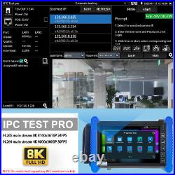 Rsrteng 7in 8K Security Camera Tester IP camera Tester 4K Network Test Tool POE