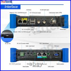 Rsrteng 7inch 8K CCTV Tester 4K AHD CVI TVI SDI Camera Monitor VGA HDMI TDR OPM