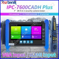Rsrteng 7inch AHD CVI TVI POE VGA HDMI Security Camera Tester IPC-7600CADH Plus