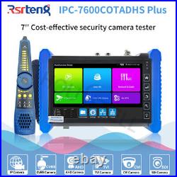 Rsrteng 8K 7 AHD TDR OPM CVI TVI SDI IP CCTV Camera Tester IPC-7600COTADHS Plus