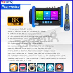 Rsrteng 8K 7 IP Camera Tester 4K CCTV Test AHD CVI TVI SDI VGA HDMI TDR OPM VLS Rsrteng 8K 7 IP Camera Tester 4K CCTV Test AHD CVI TVI SDI VGA HDMI TDR OPM VLS