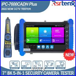 Rsrteng 8K 7 Security Camera Monitor 4K CCTV Tester HD CVI TVI AHD POE VGA HDMI