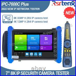 Rsrteng 8K 7in Security Camera Tester 4K CCTV camera Monitor Network Test POE