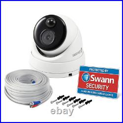 Swann Indoor/Outdoor Home Security Camera, 1080p PIR Dome Cam with Motion
