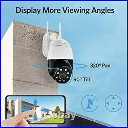 TENVIS Outdoor Security Camera with Flood Light 1080P Home Surveillance Camera