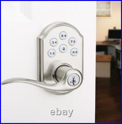 Weiser SmartCode 5 Smart Electronic Lever Lock with Z-Wave 500 Satin Nickel