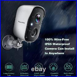 Wireless Cameras for Home/Outdoor Security, Battery Powered 1080P HD WiFi, White