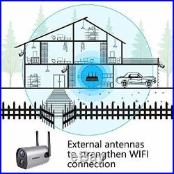 Wireless Outdoor WiFi Security Camera, Rechargeable Battery-Powered Home Securit