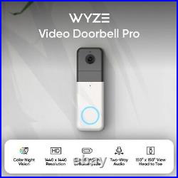 Wireless Video Doorbell Pro (Chime Included), 1440 HD Video, 11 Aspect Ratio