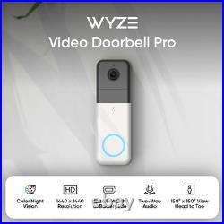 Wireless Video Doorbell Pro (Chime Included), 1440 HD Video, 11 Aspect Ratio Wireless Video Doorbell Pro (Chime Included), 1440 HD Video, 11 Aspect Ratio